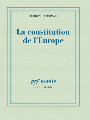 cover image of La constitution de l'Europe